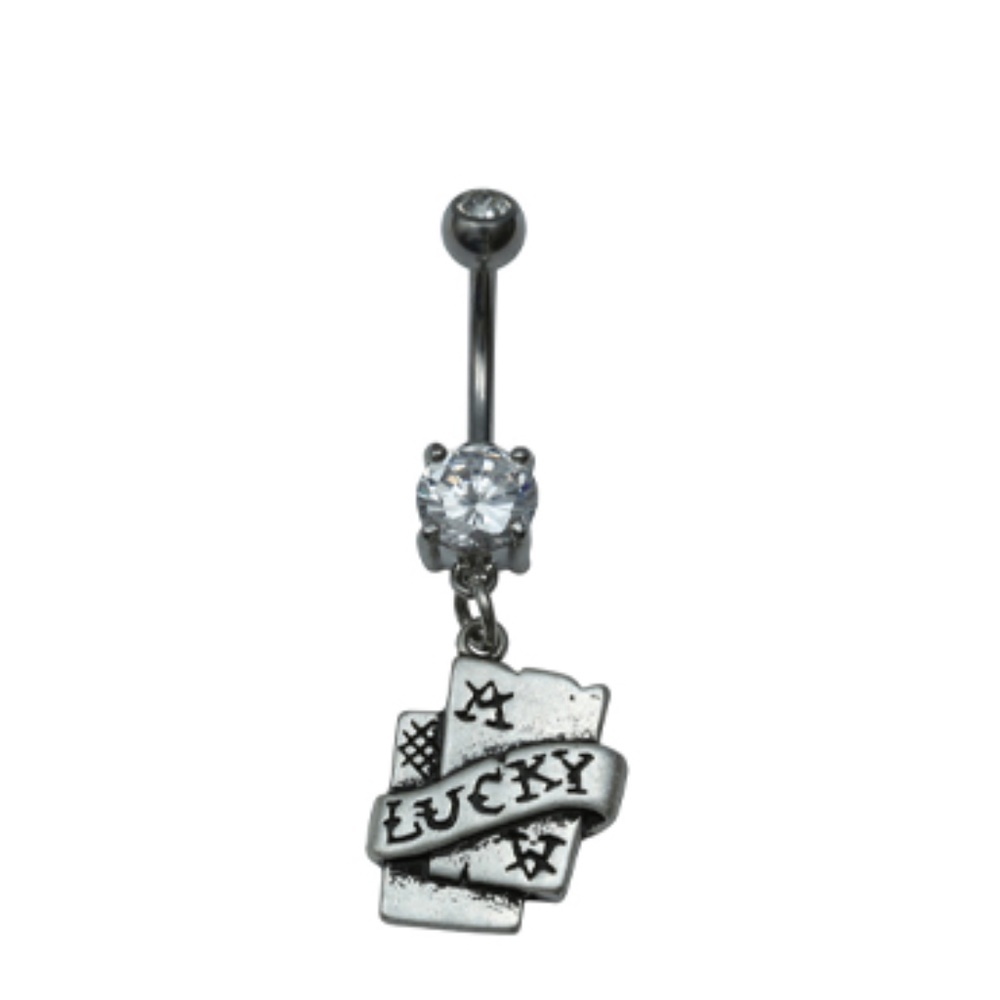 Lucky Ace Navel Jewelry Belly Ring Piercing